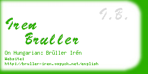 iren bruller business card